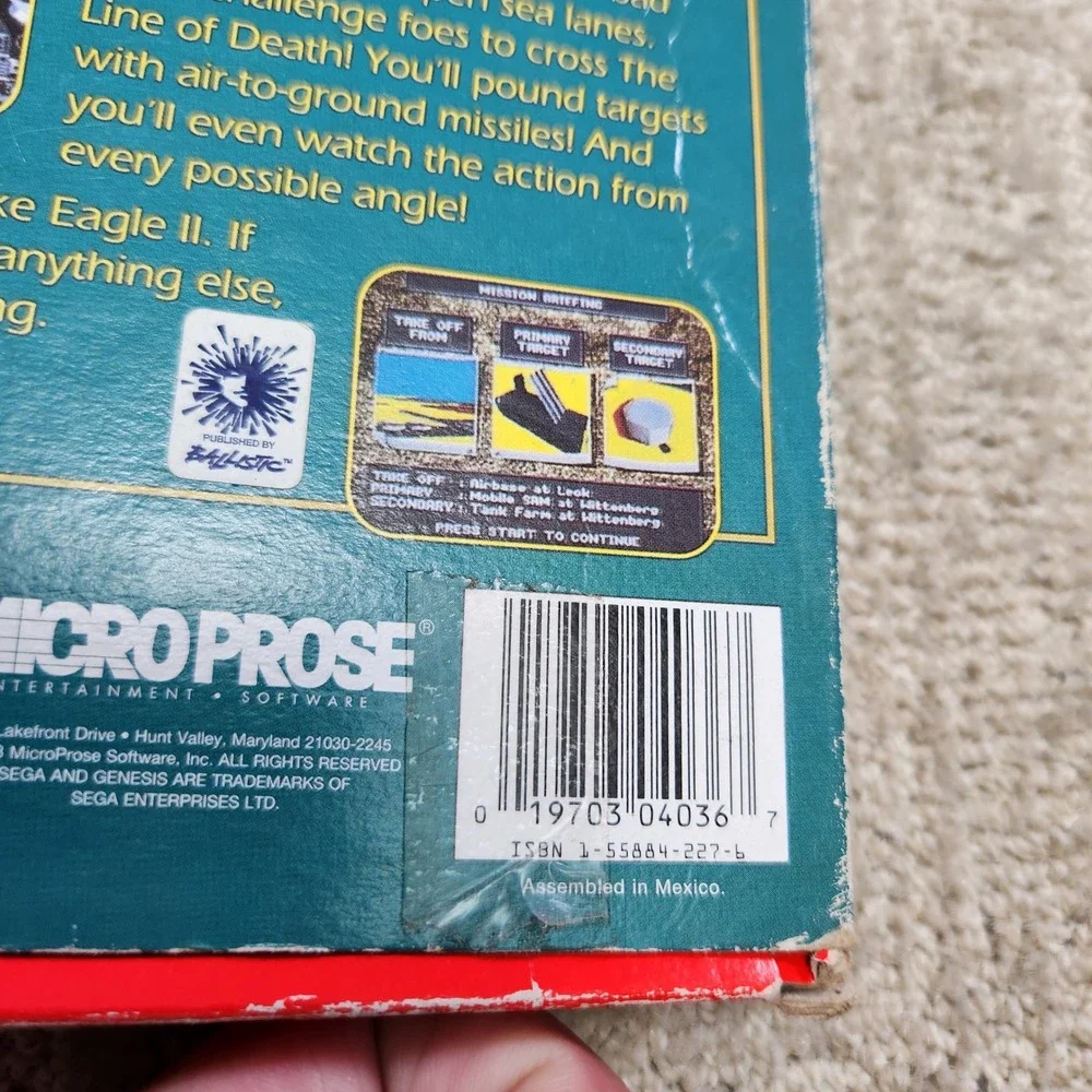 F-15 Strike Eagle II Sega Genesis Game CIB MicroProse 1993 T-104036